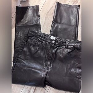 Wilfred Brown Faux Leather Melia Pants